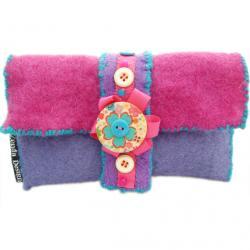 Purple Felt purse/glasses case