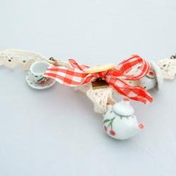 Teapot Charm bracelet - Time for tea